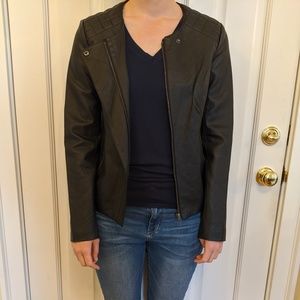Faux Leather Jacket - French Connection Size 8